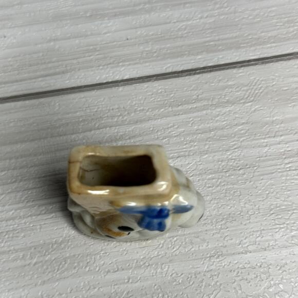 Vintage Dog Figurine Flower Vase Bud Planter Collectible Puppy Decor - Picture 3 of 10